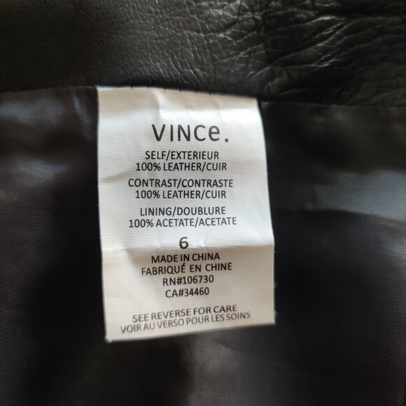 VINCE Snake Embossed Wrapped Leather Pencil Skirt in Graphite Black 6 Small EUC - Picture 8 of 8